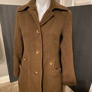 Stephanie Matthews brown peacoat unknown size